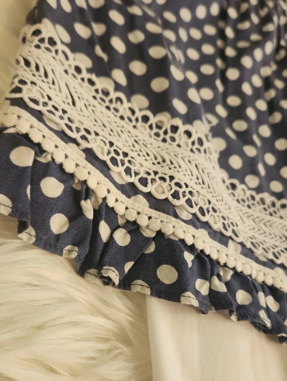 2 Pc Polka Dot Set - Girls Size: 6 - Brand: Rare Editions - Color: Navy,white